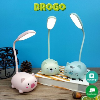 Đèn học để bàn tích điện hình thú siêu dễ thương, đèn học mini hình mèo