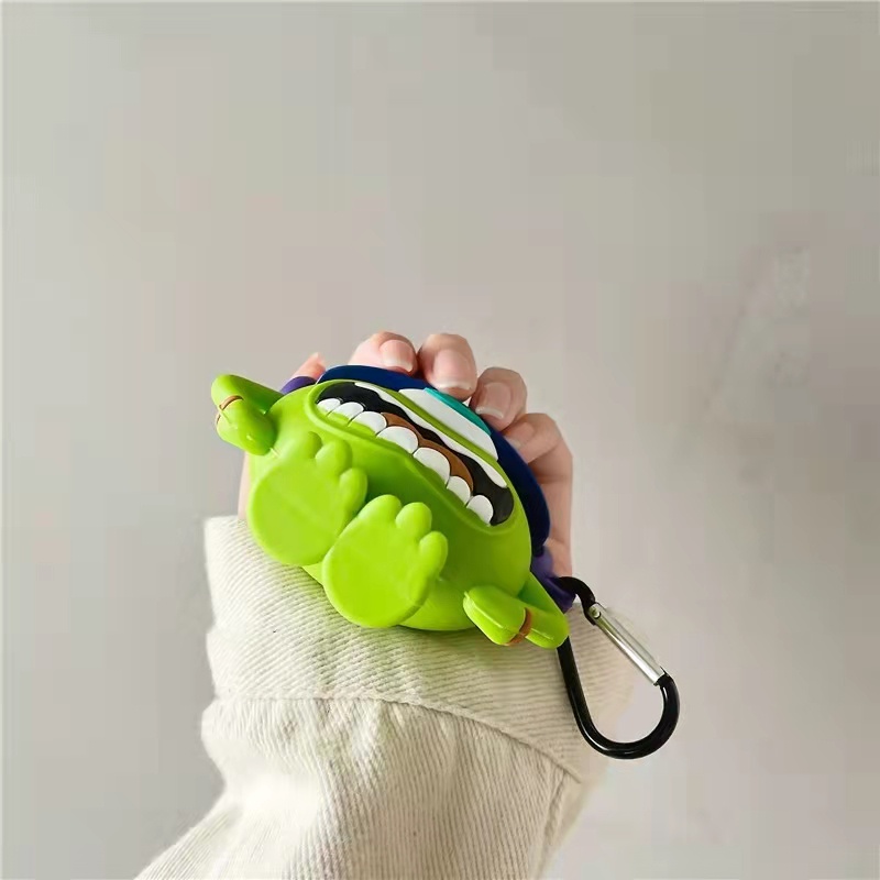 Vỏ Bảo Vệ Hộp Sạc Tai Nghe bluetooth Không Dây Airpods 3/1/2 pro Bằng Silicon Họa Tiết Hoạt Hình Mắt To 3D Dễ Thương