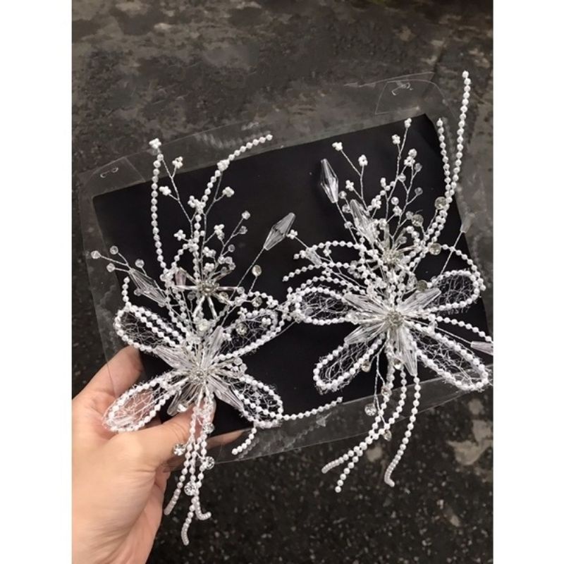 cặp 2 cài tóc cô dâu