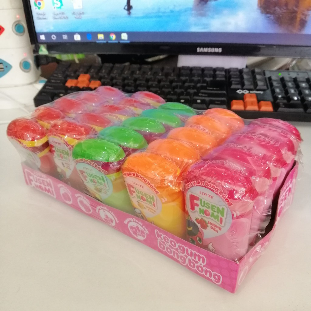 Kẹo Gum Bong Bóng Lotte Fusen Nomi Hương Hỗn Hợp (Lốc 25 hủ)
