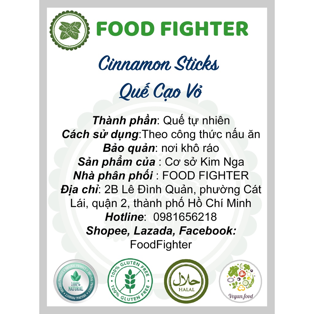 Ống Quế Yên Bái Thanh Cạo Vỏ Ống Sáo thơm ngon- Cinnamon Sticks - Hũ 120ml