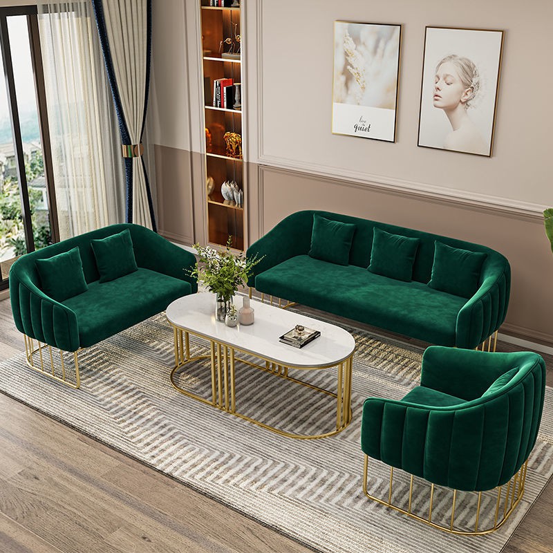 【sofa bắc âu】 phong cách âu sắt mỹ thuật bọc vải sang trọng sofa, cửa hàng quần áo, thẩm viện, lễ tân, thư giãn, s