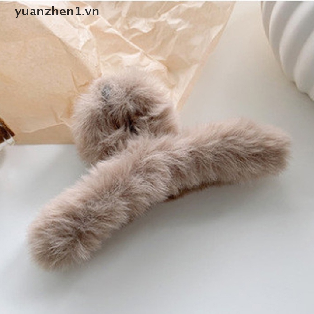 Kẹp Tóc Lông Giả Mềm Mại Giữ Ấm Dành Cho Nữ