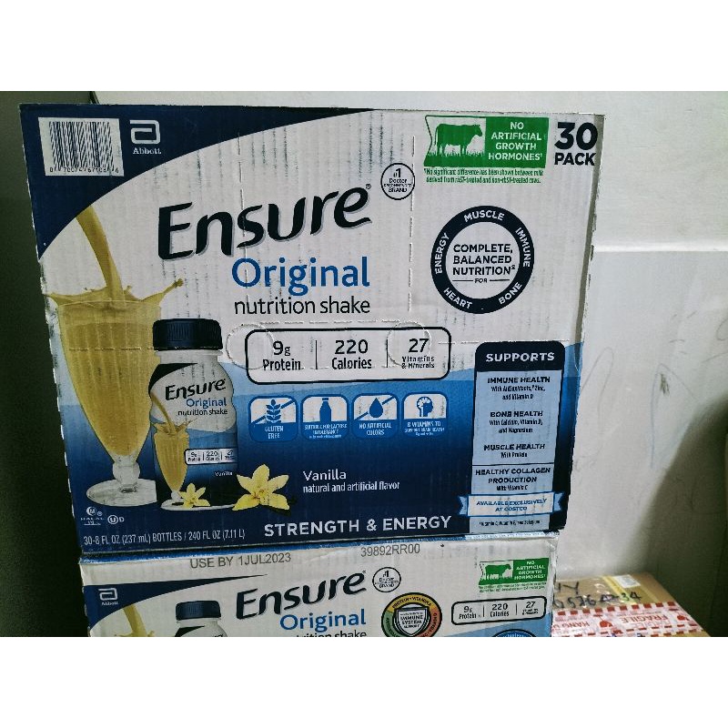 Sữa ensure nước Mỹ Hương vani thùng 30 chai