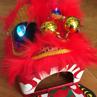Đầu Lân trong tiết mục múa Lân Trung Thu [Tặng kèm đuôi kim sa khi mua size 30 cm]