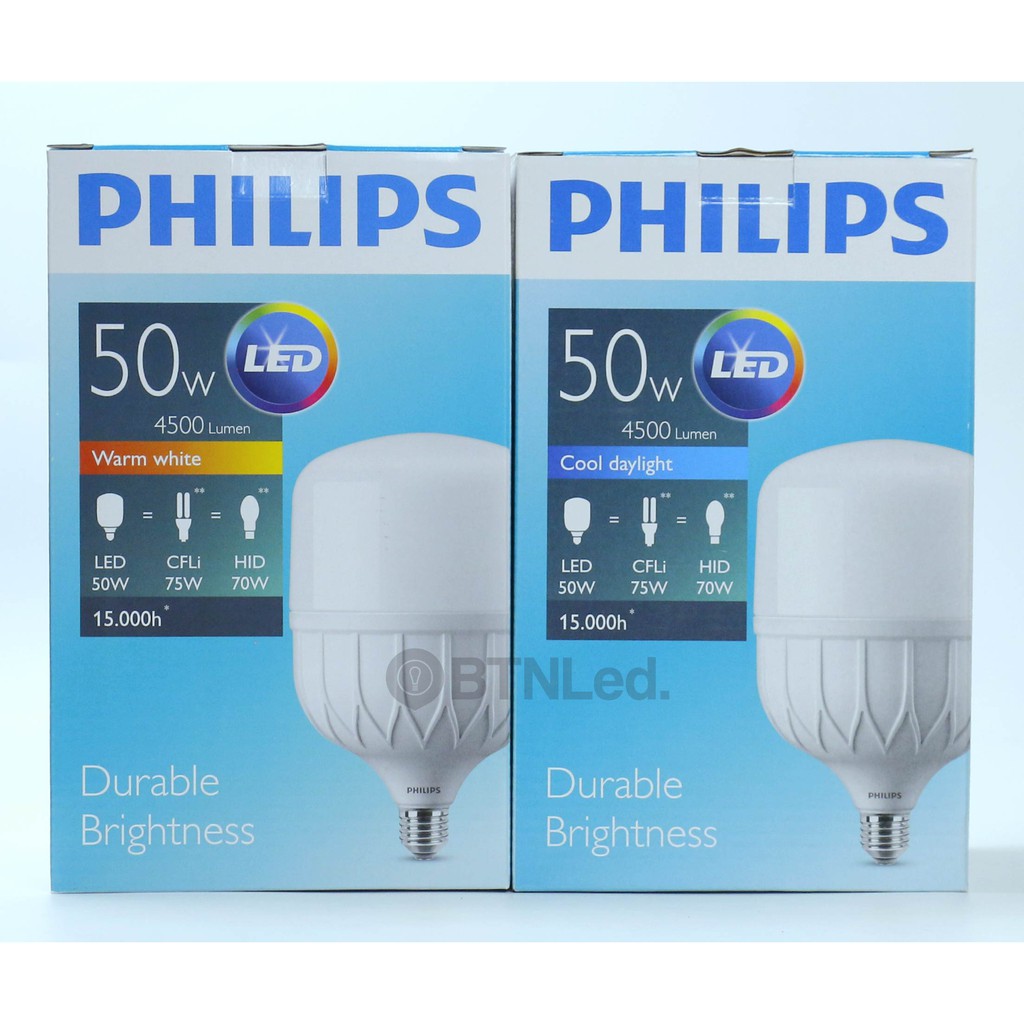 Bóng PHILIPS LED Bulb trụ 50W E27 - [HÀNG CHÍNH HÃNG] - Tiết kiệm điện, chất lượng ánh sáng cao