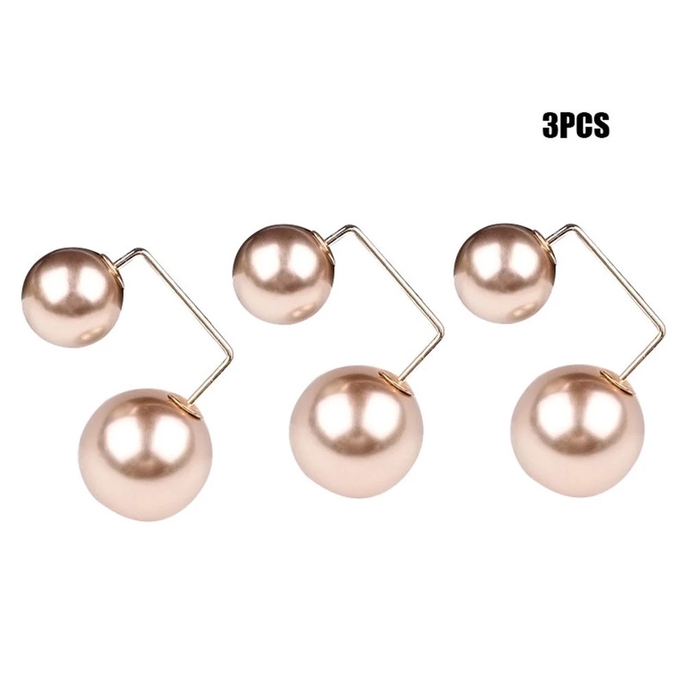Set 3 ghim cài áo hợp kim đính hạt ngọc trai nhân tạo thời trang