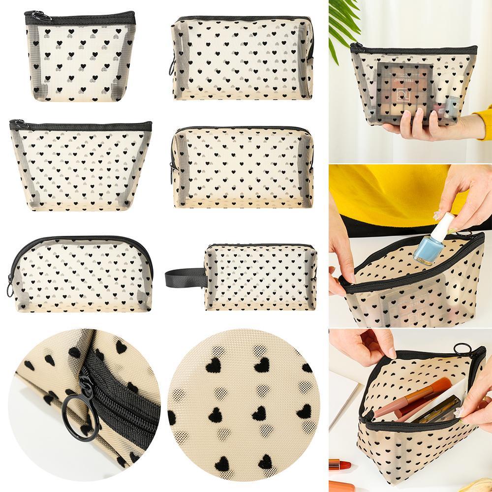 .Túi Đựng Bút / Đồ Trang Điểm Có Khóa Kéo Tiện Dụng Mang Theo Du Lịch