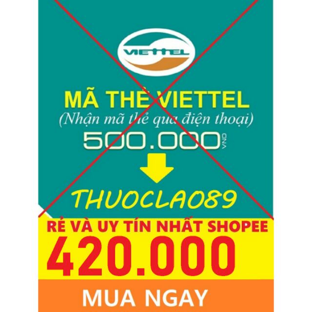 Thẻ cào viettel 500k rẻ nhất