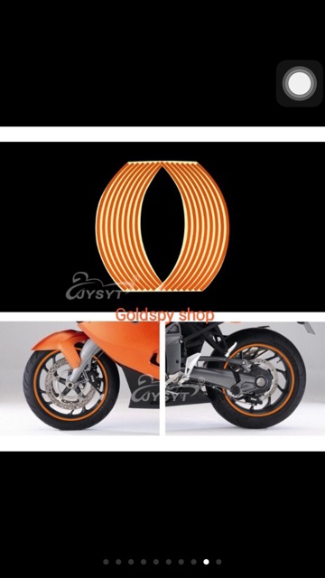 Bộ Decals Tem Dán Vành Phản Quang Dán Chỉ Mâm Xe Máy Ô tô 18 Inch