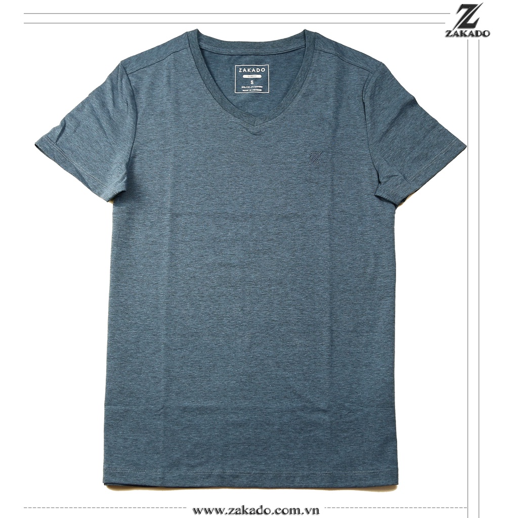 Áo thun nam cao cấp ZAKADO cổ tim tay ngắn, mềm mát, thấm hút mồ hôi cực tốt, áo phông thiết kế trẻ trung, năng động | BigBuy360 - bigbuy360.vn