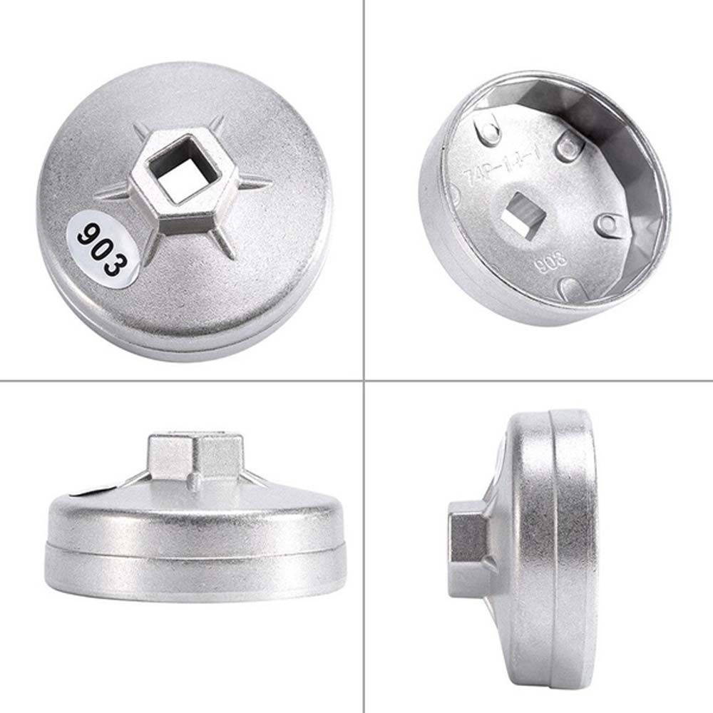 Cờ lê vặn nắp lọc dầu 65Mm 67Mm 74Mm hình vuông bằng nhôm chất lượng cao