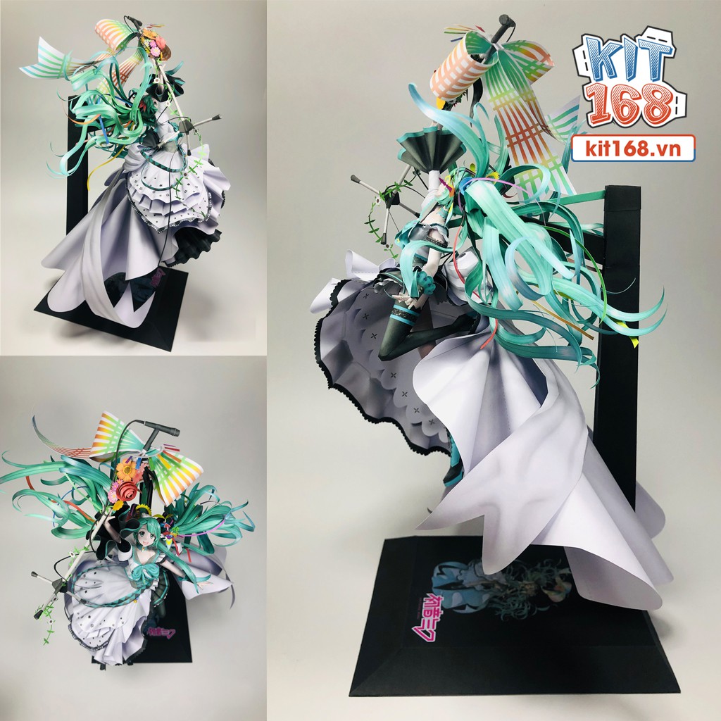 Mô hình giấy Anime Game Hatsune Miku 10th Anniversary Memorial Dress – Vocaloid