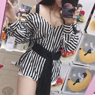 Áo somi trễ vai zara