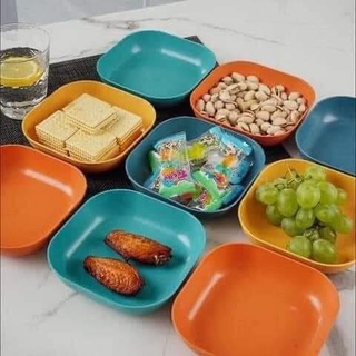 Set 5 Đĩa Lúa Mạch Kèm Khay