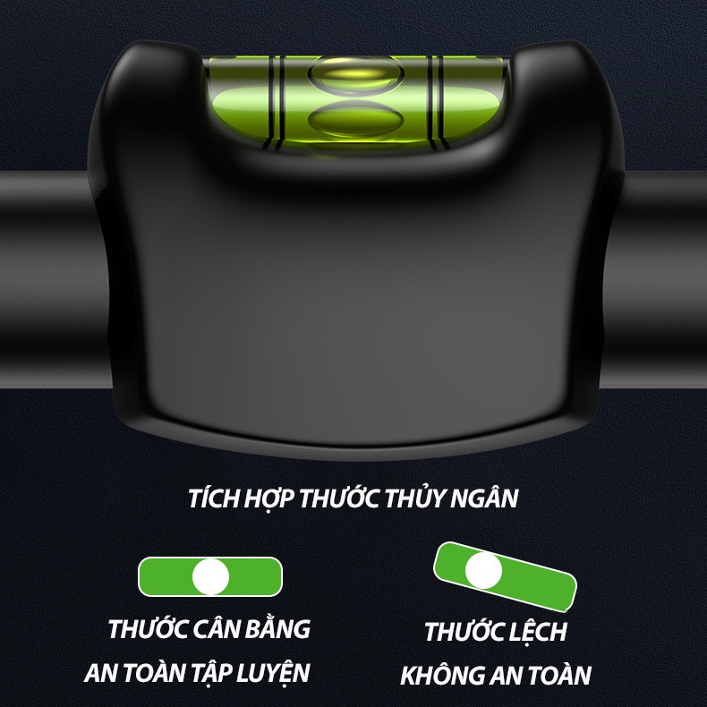 Xà đơn gắn cửa treo tường đa năng gym tại nhà có thước thăng bằng 2022 FITEZY HCM