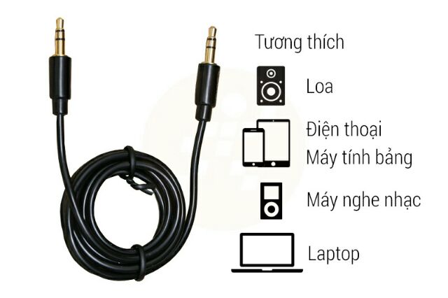 Cáp Audio 3.5 mm dài 1m (Đen)