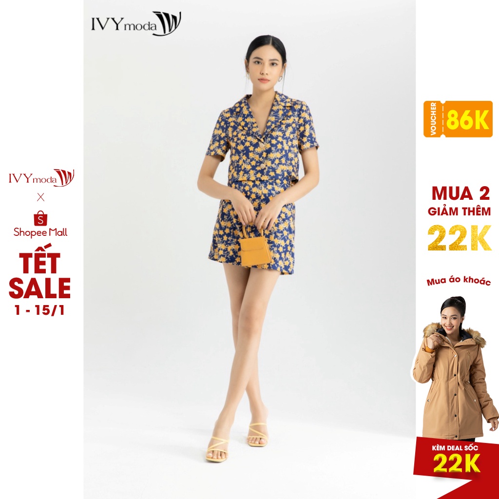 [NHẬP WABRTL5 GIẢM 10% TỐI ĐA 50K ĐH 250K ]Quần sooc lụa nữ ống suông IVY moda MS 20M6413