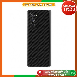 Miếng dán decal carbon mặt sau Samsung Z Fold 2 chống trầy mặt lưng, chống bám vân tay