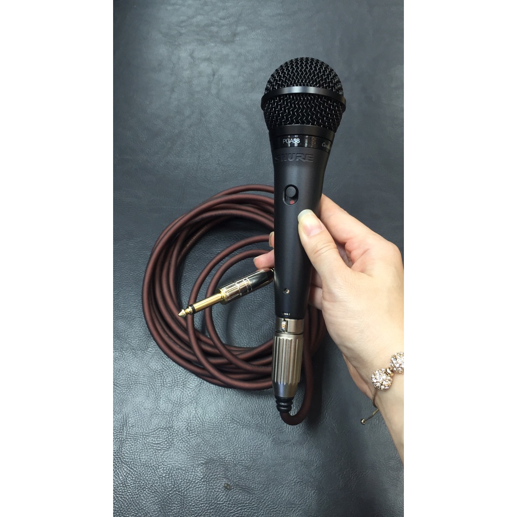 Dây mic hát karaoke 5m loại tốt, nối dài micro, canon âm - 6 ly, cáp đồng nguyên chất dài 5 mét chống nhiễu tốt