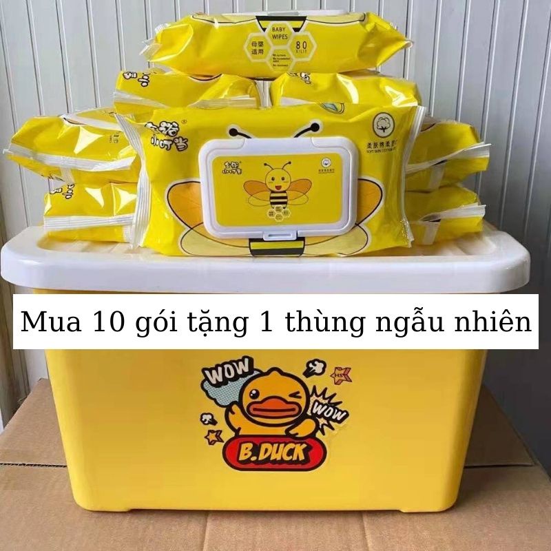 Giấy ướt kháng khuẩn con vịt vàng hàng chuẩn nội địa cao cấp