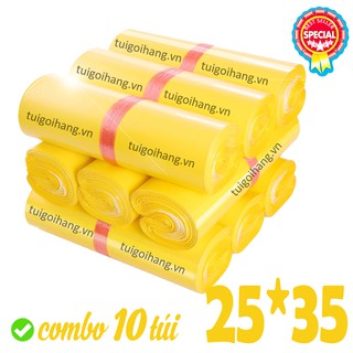 𝗧𝘂𝗶𝗴𝗼𝗶𝗵𝗮𝗻𝗴 10 Túi Đóng Hàng Niêm Phong Tự Dính Vàng 25x35cm Đóng Gói Quần Áo Thời Trang, Phụ Kiện
