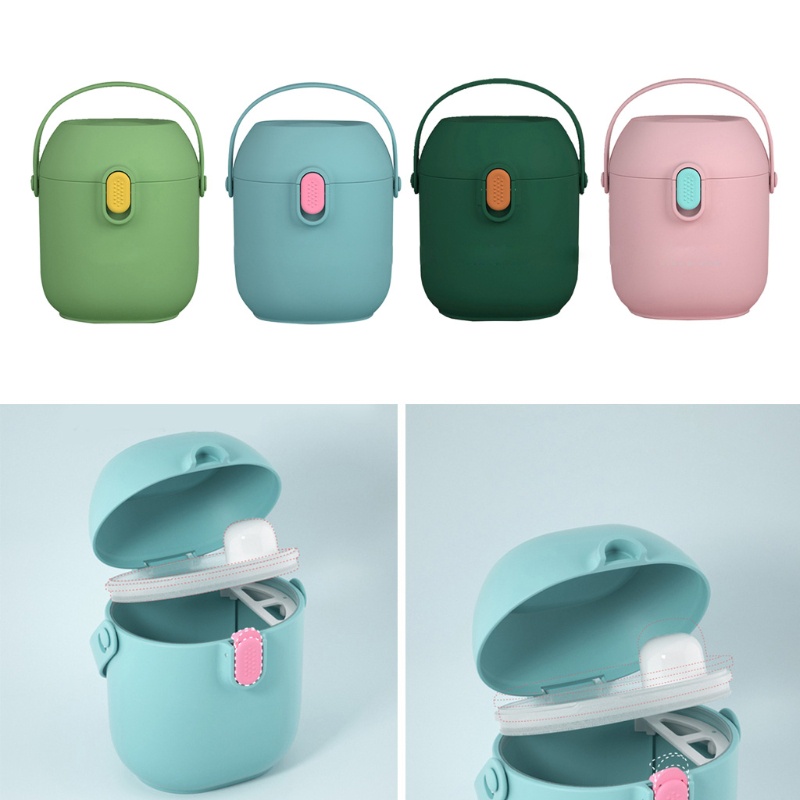 Hộp đựng sữa bột thức ăn dặm cho bé có muỗng tiện dụng an toàn