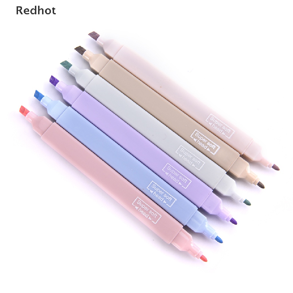 Bộ 6 Bút Đánh Dấu Hai Đầu Màu Pastel