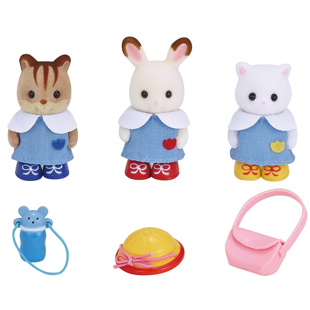 Đồ Chơi Sylvanian Families Bộ 3 Bạn Học Trường Mẫu Giáo Nursery Friends