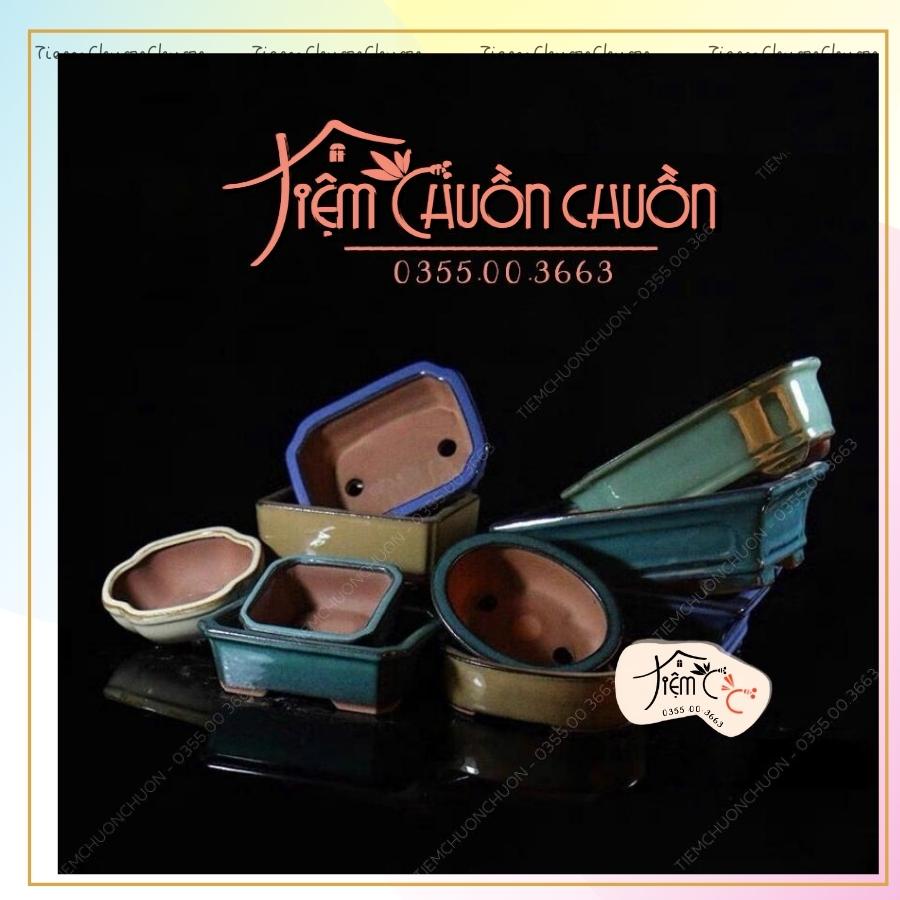 Chậu Đất Nung sứ Men Hỏa Biến Trồng Sen Đá Xương Rồng - Chậu gốm trồng cây tiemchuonchuon, chậu sành Bát Tràng