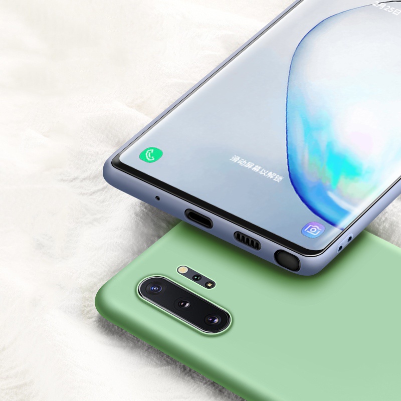 Ốp điện thoại silicon mềm siêu mỏng chống bụi cho Samsung Galaxy Note 10 Note 10 + No