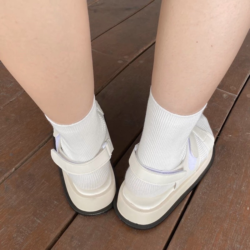 Sandal quai dán chéo đế cao ulzzang dành cho học sinh phù hợp đi học đi chơi du lịch D05