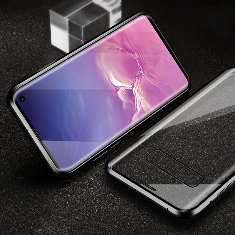 Ốp điện thoại nam châm cường lực 2 mặt cho Cho Samsung Galaxy S8 S9 S10 Plus Note 8 9 10 Plus