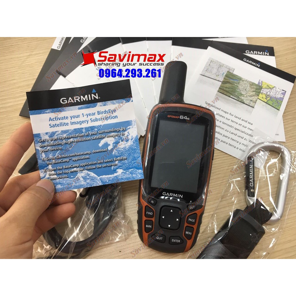 Máy định vị vệ tinh cầm tay GPS Garmin GPSMAP 64S