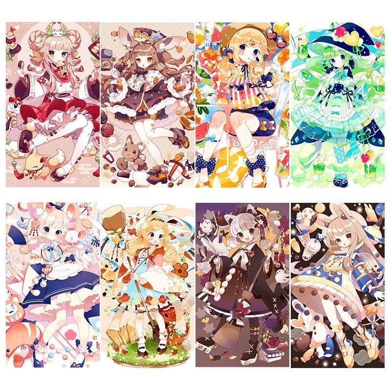 Bộ tranh đính đá 5D họa tiết hoạt hình IDY độc đáo kích thước 30x40cm trang trí nhà cửa