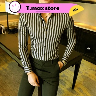 Áo Sơ Mi Nam Kẻ 💖FREESHIP💖 Áo Sơ mi Nam họa tiết - Chất liệu lụa cao cấp, chất vải mềm mịn, dáng slimfit trẻ đẹp