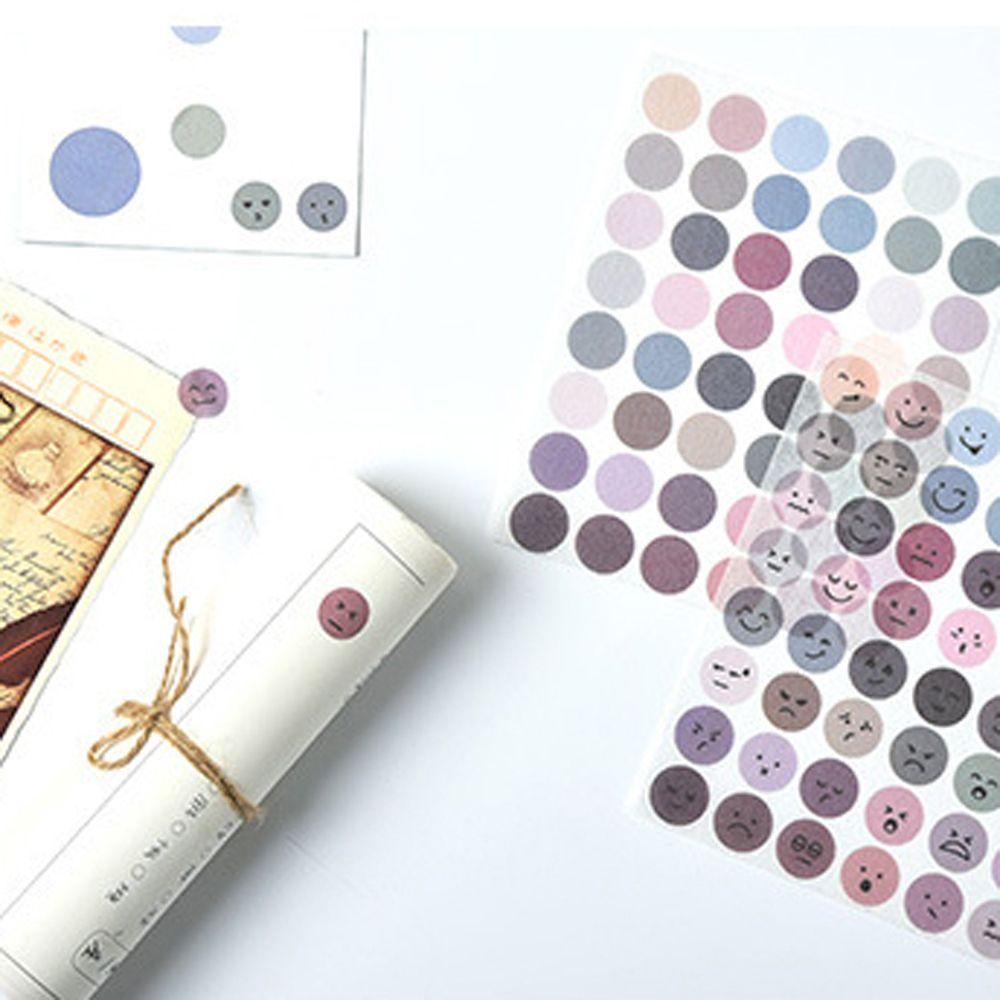 ELEGANT Miếng Dán Trang Trí Album Ảnh / Điện Thoại / Sổ Tay Hình Tròn Họa Tiết Chấm Bi Độc Đáo DIY