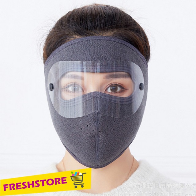 Khẩu Trang Ninja Nam Nữ Che Kín Mặt Kín Cổ Lót Vải Nỉ Siêu Ấm Có Kính KTN01KHNX – Freshstore | BigBuy360 - bigbuy360.vn