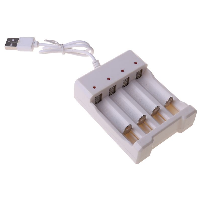 Thiết Bị Sạc Pin AA AAA 4 Cổng USB Thông Dụng