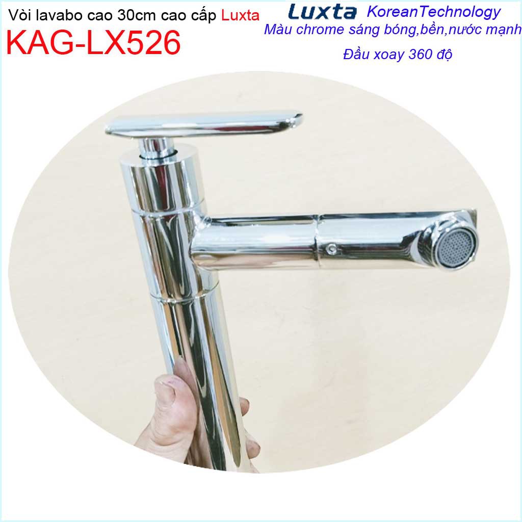 Vòi lavabo lạnh Luxta ống trúc, vòi chậu rửa mặt đặt bàn cao cấp KAG-LX526-30cm