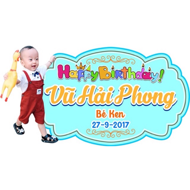 Biển tên treo phông sinh nhật