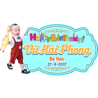 Biển tên treo phông sinh nhật