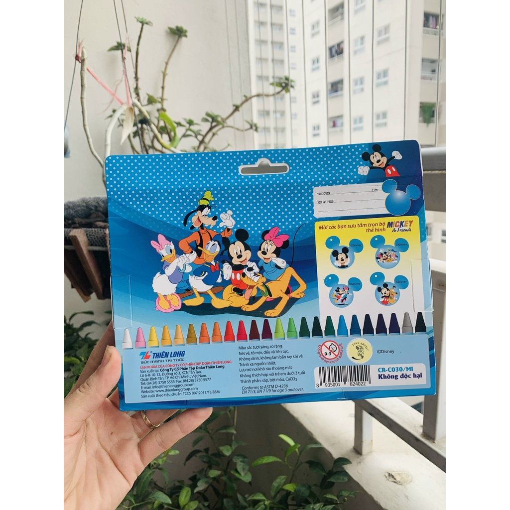 Bút Sáp Màu Mickey Thiên Long CR-C030/MI (24 Màu)