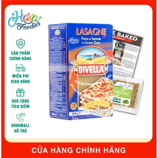 [TẶNG OREGANO + CÔNG THỨC]  Mì Lá Divella Lasagne Số 109 – Hộp Xanh Không Trứng 500gr