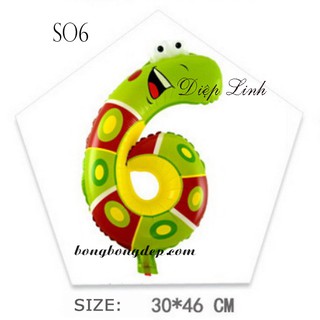 Bong bóng số trang trí sinh nhật hình thú