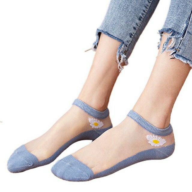 Sét 10 đôi tất ren lụa hoa cúc hot trend 2020