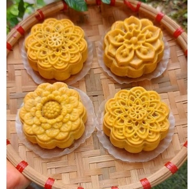 Khuôn trung thu lò xo 75gr 4 mặt sen tháp
