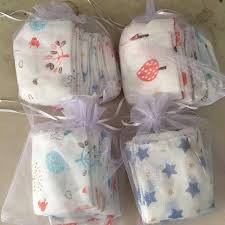Túi 10 khăn sữa aden sợi tre an toàn cho bé, túi lưới mềm mại, hàng chuẩn loại 1