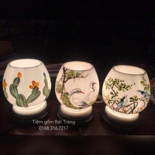 Đèn xông tinh dầu đế gỗ size to