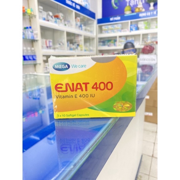 ENAT 400 - Hộp 30 viên  BỔ SUNG VITAMIN E - Giúp làm đẹp da - bổ sung vtm E 400mg ngăn ngừa lão hóa, tốt cho sinh lý